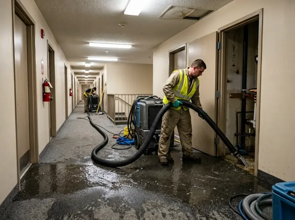 multi-unit-apartment-hallway-f-005 — frequently asked questions, Emergency Burst Pipe Water Extraction & Removal in Three La…